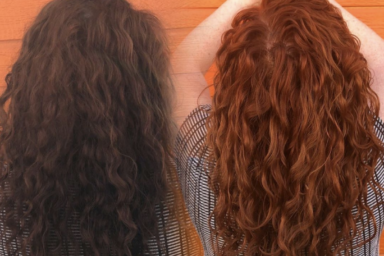 Curly Hair before and after