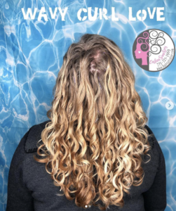 Curly hair view from back of head